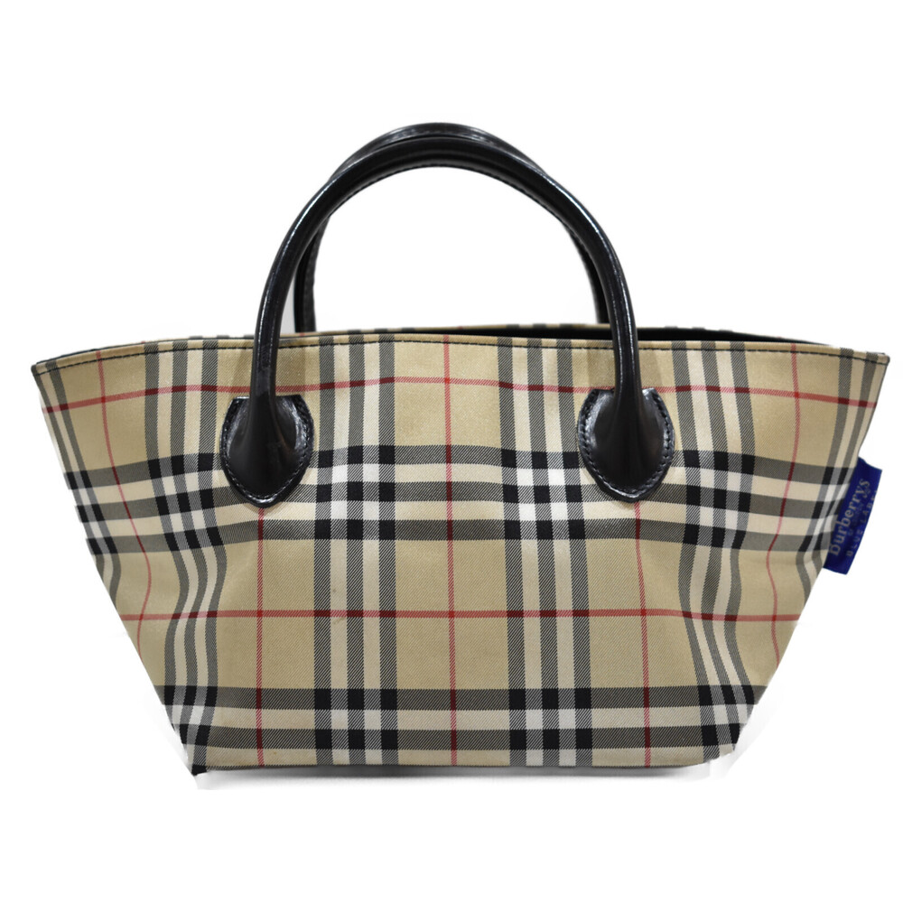 BURBERRY BLUE LABEL handbag leather Nova check Beige Tan